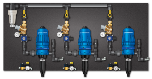 Triple Unit Carwash Chemical Blending System with D14MZ3000VFDII